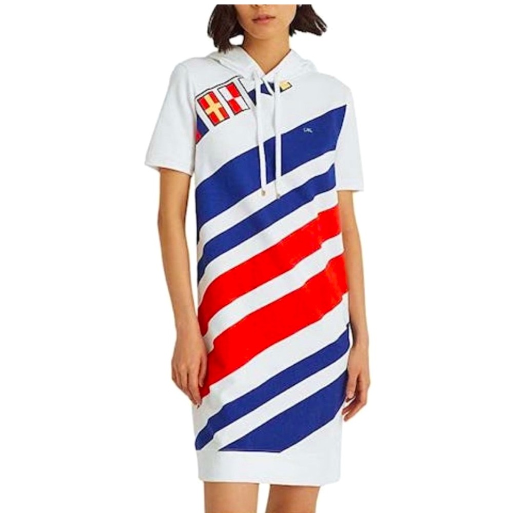Lauren Ralph Lauren Flags and Stripes French Terry Hooded Dress